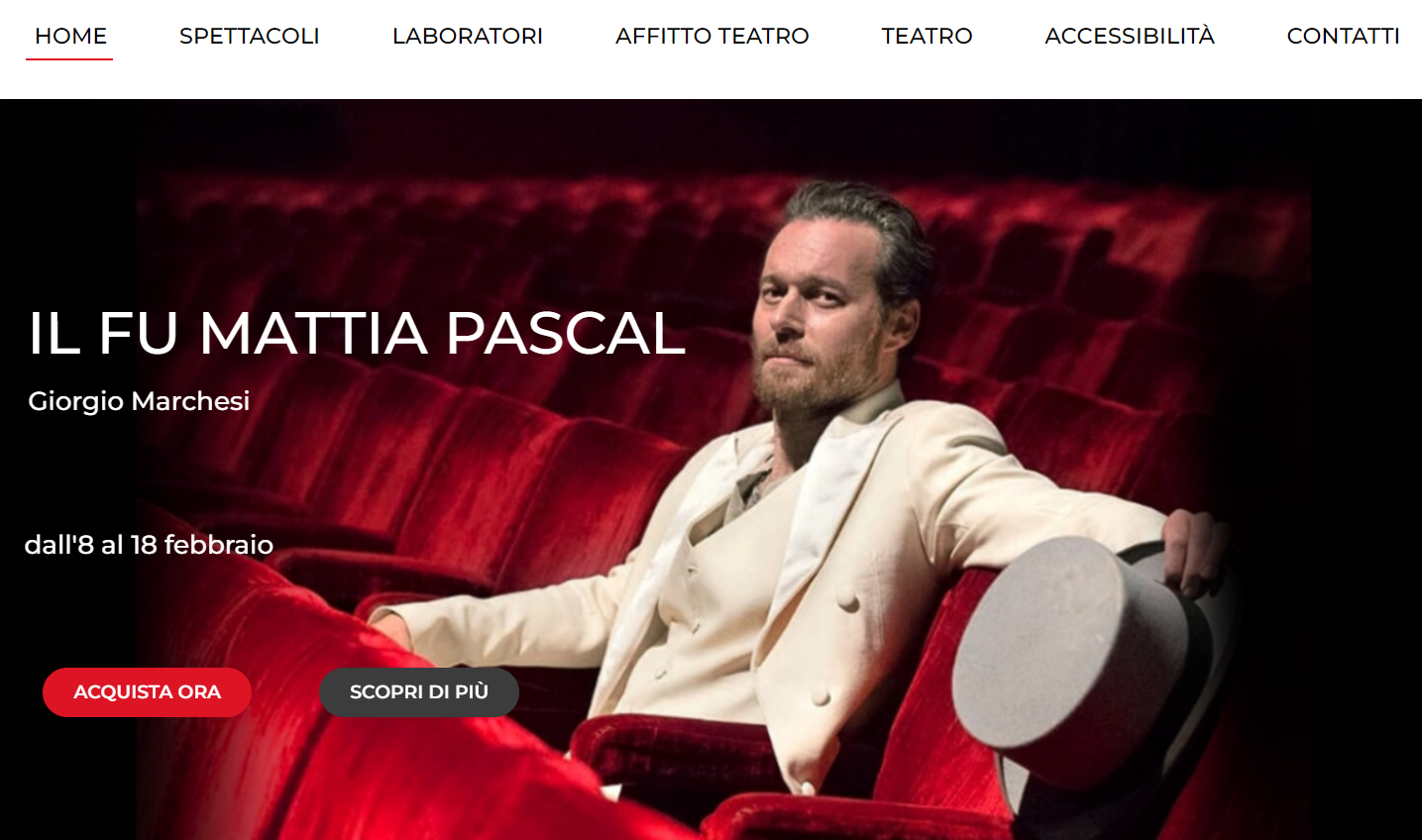 Teatro Marconi  Roma - IL FU MATTIA PASCAL